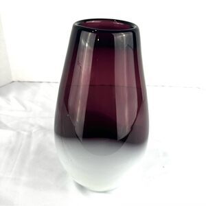 Threshold Glass Vase Purple & White 10” H x 5.75 D Target Brand